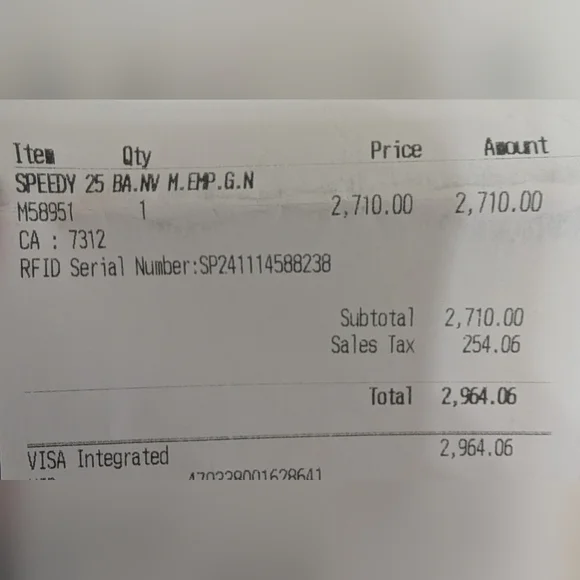 Louis Vuitton Speedy Bandouliere 25 NWT And Receipt Authentic (Perfect Present) - Picture 4 of 11